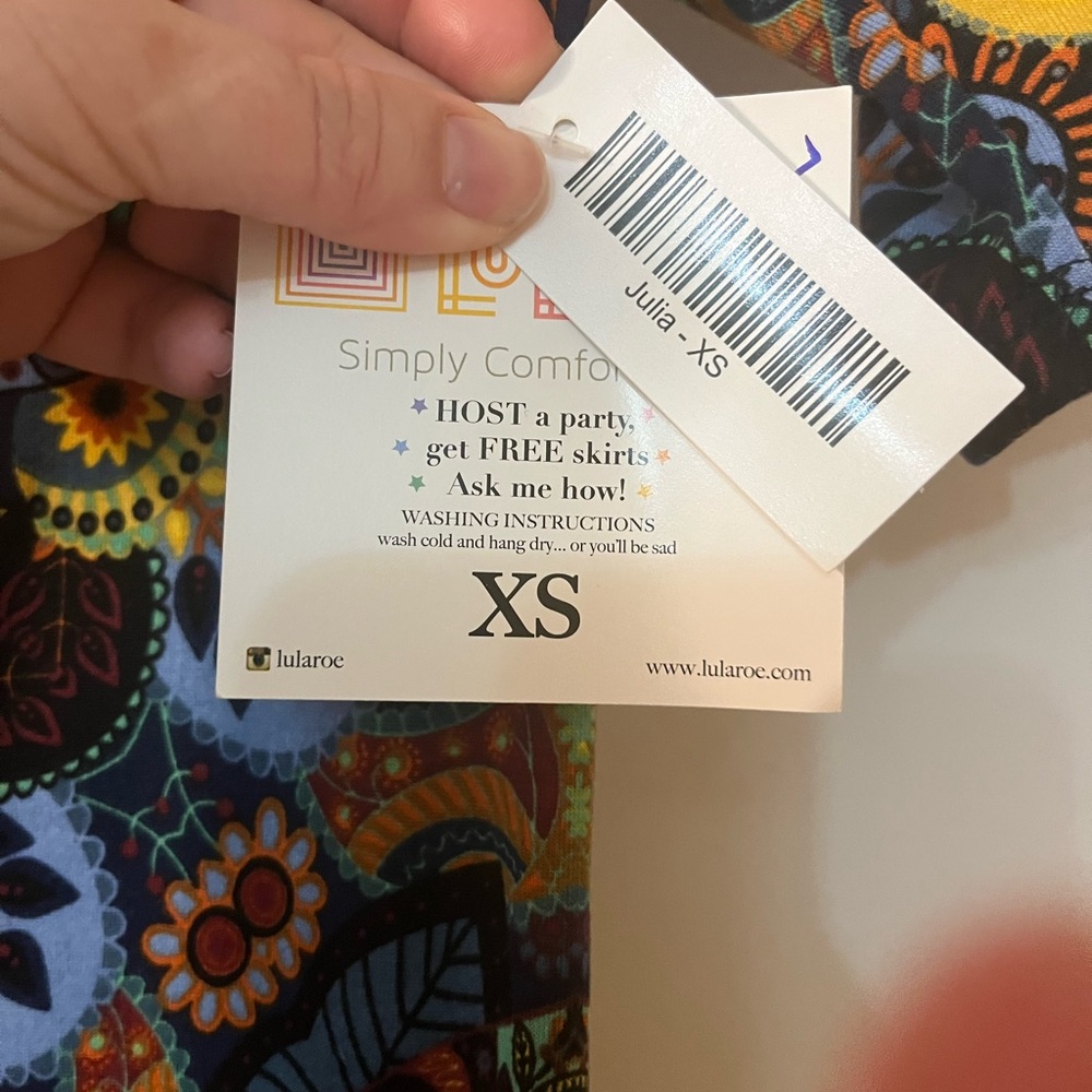 LuLaRoe Multicolor Paisley Julia Dress - Picture 3 of 3